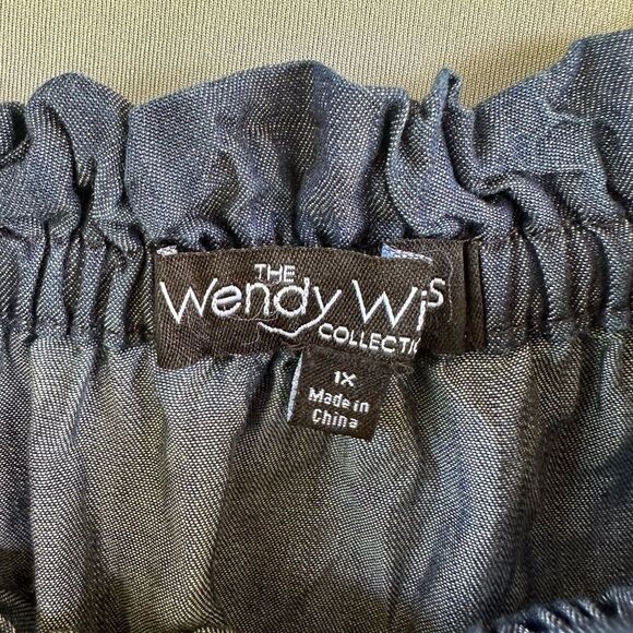 🎉5 for $45🎉 Wendy Williams Dress Women Size 1X Denim Blue - Picture 3 of 6
